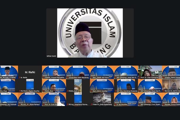 Universitas Islam Bandung (Unisba) berkolaborasi dengan Institut Teknologi Nasional (Itenas) menggelar Kajian Ramadan bersama Asosiasi Dosen Republik Indonesia (ADRI) Jawa Barat,  Jumat (6/3/2026) secara daring melalui Zoom Meeting. Kegiatan ini mengangkat tema “Ramadan, Bulan Prestasi”.