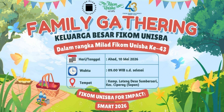 Dari Kebersamaan Menuju Kejayaan: Family Gathering Milad ke-43 Fikom Unisba