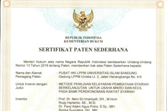 Unisba Raih Paten Sederhana Pertama Bidang Soshum, Dorong Hilirisasi Inovasi Riset